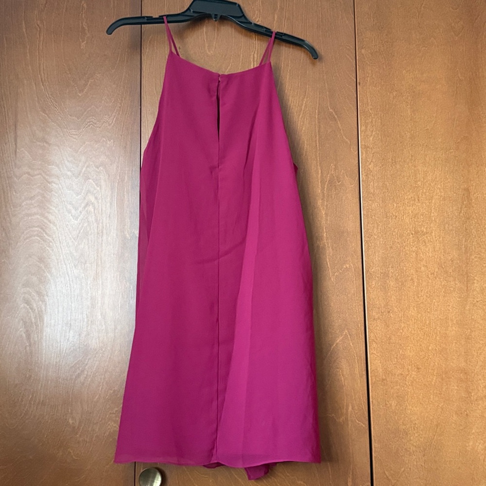 BCBGeneration Chiffon Spaghetti Strap Halter Min … - image 2